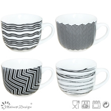 Black & White New Bone China Soup Mug